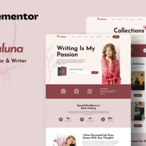 Laluna - Book Author & Writer Elementor Template Kit