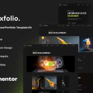 Zoxfolio - Personal Portfolio Elementor Template Kit