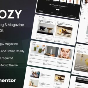 Drozy - Modern Blog & Magazine Elementor Pro Template Kit