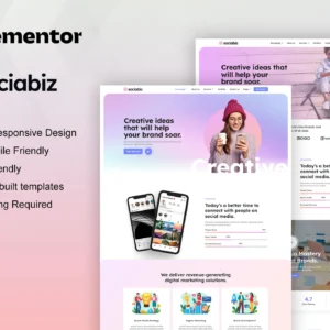 SociaBiz - Digital Marketing Agency Elementor Pro Template Kit